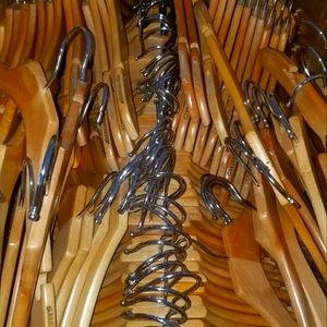Wooden Retail Hangers 8 ct Lot FIRM